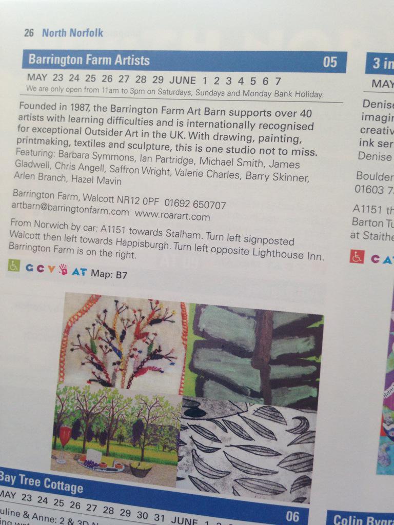 Here we are in the <a href="/NNOpenStudios/">Norfolk Open Studios</a> brochure. Come see us