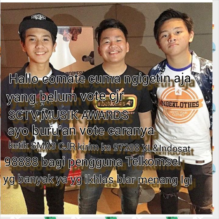 Jangan lupa ya dukung cjr yg banyak dan yg ikhlas biar menang lgi
