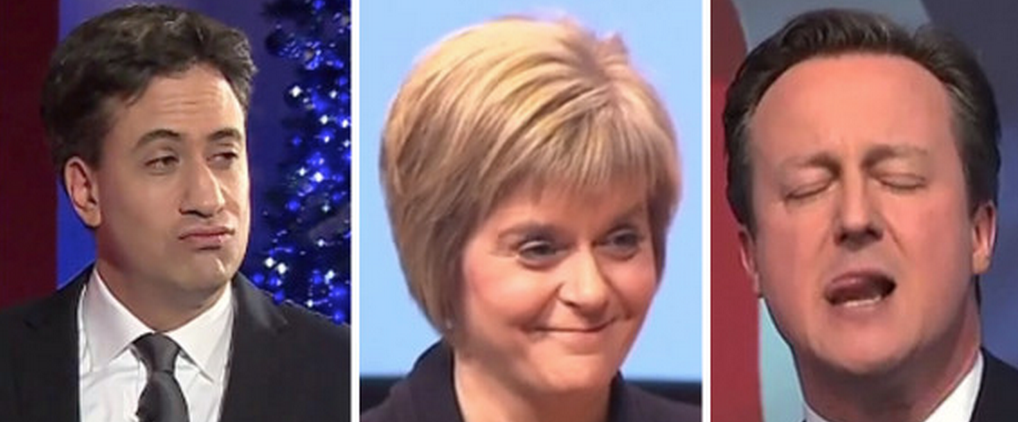HuffPostUK's tweet photo. The party leaders making 'sexy eyes' to Marvin Gaye is strangely compulsive #GE2015 http://t.co/q2sdazMIFF http://t.co/9uSVkk6qnG