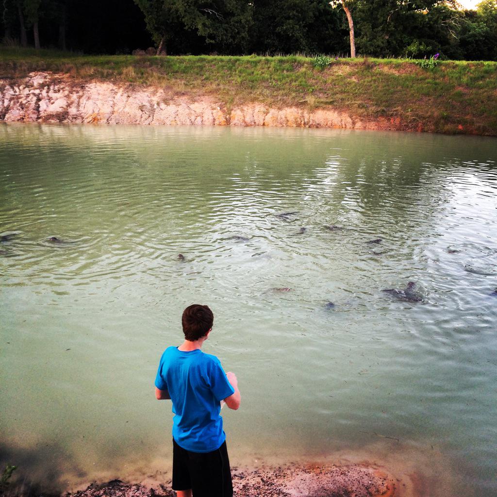 shmoody92's tweet photo. Feeding the fish with lill john today http://t.co/ryod7JHGAt