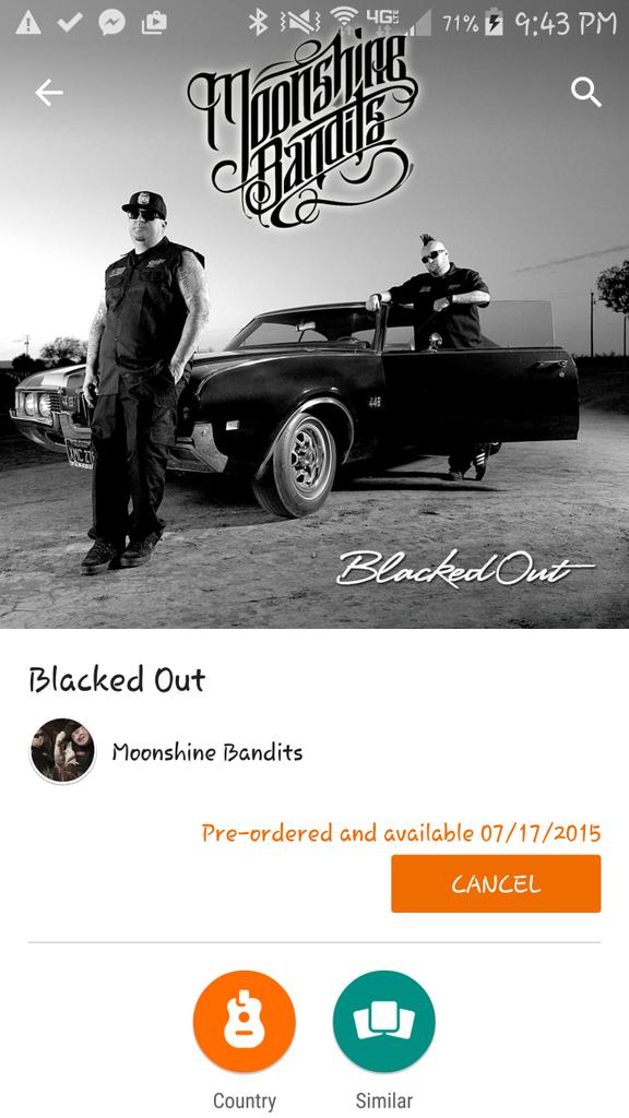 redeyeshiner's tweet image. Available now on Google play new #blackedout cd from @MoonshineBandit go preorder it now!! Shine on