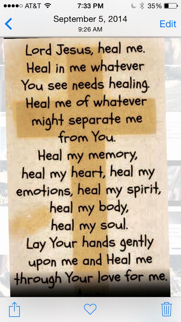elliesangelwing's tweet photo. 💖 🙏💖A healing prayer for you to pray 🙏💖🙏 http://t.co/CLYBQHS61Y
