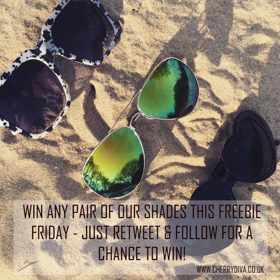 CherryDivaStore's tweet photo. #Competition time! This #FreebieFriday #win a pair of our fab shades - just #RT &amp; #Follow for a chance to #win! http://t.co/YOguDKenWe