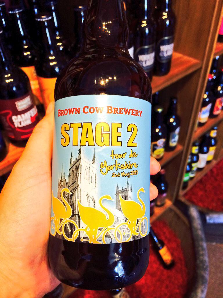 pixelcakedesign's tweet photo. Proud to have designed two beer labels celebrating #TourDeYorkshire @YorkshireAles @JugandBottleBub #browncowbrrwery http://t.co/A1o6T6Ng4w