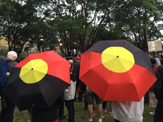 MelissaSweetDr's tweet photo. Stylish brollies at #SOSBlakAustralia #Sydney (Contact AMS Redfern) http://t.co/3ysh63xeSu