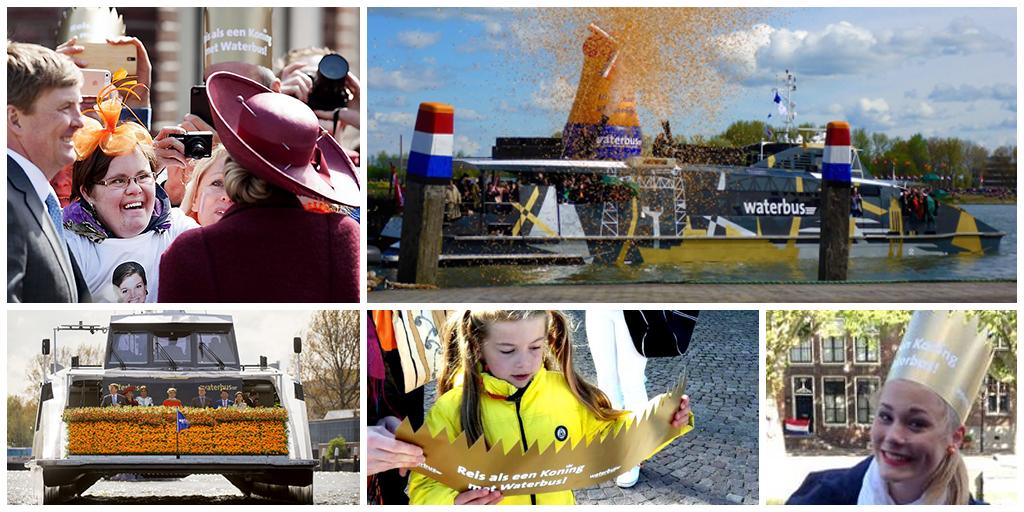 AMplusD's tweet image. TOP Koningsdag in Dordrecht! Met oa de aankomst van het Koningspaar met @waterbus en de opblaasbare Kinderdijk molen!