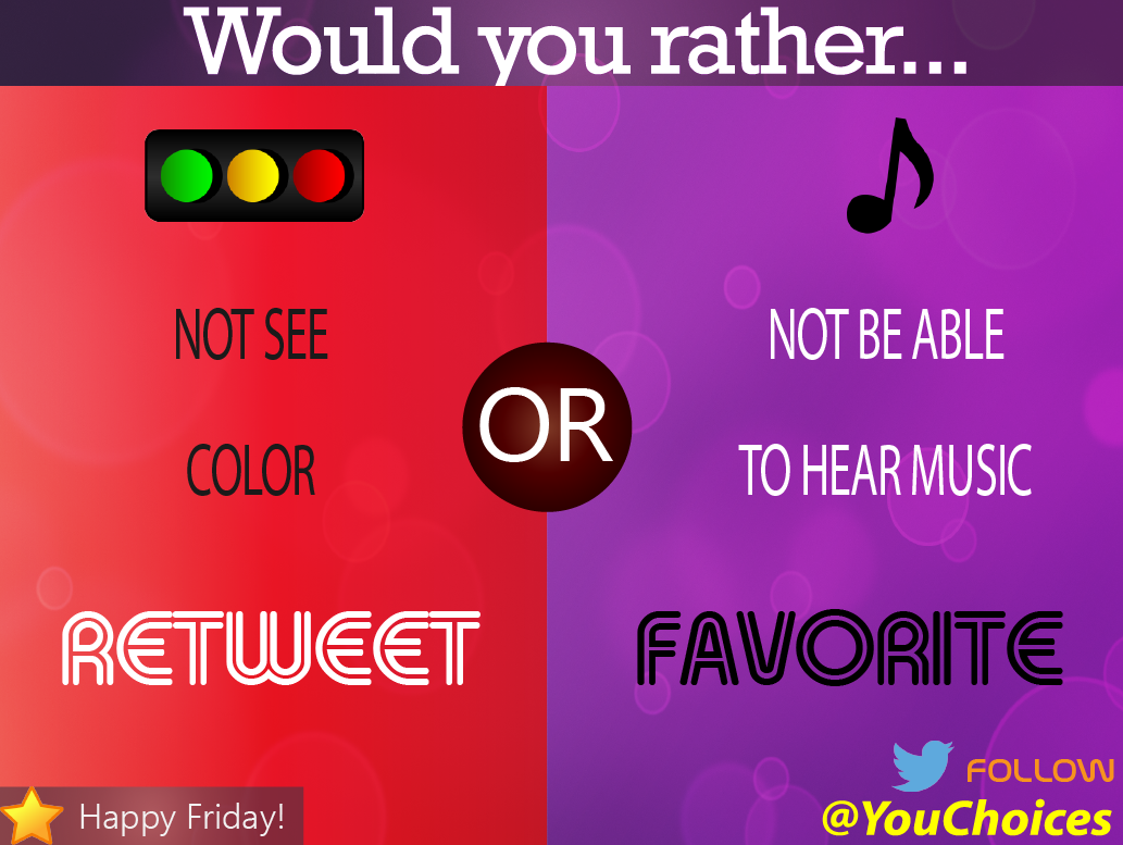 YouChoices's tweet photo. Color or music? http://t.co/PukiiaZbpg