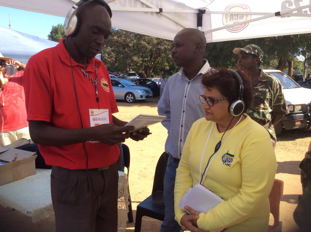 MYANC's tweet photo. #ANCDSG #JessieDuarte now on GCR FM news #COSATU30 #MayDay rally http://t.co/SSs793YTak
