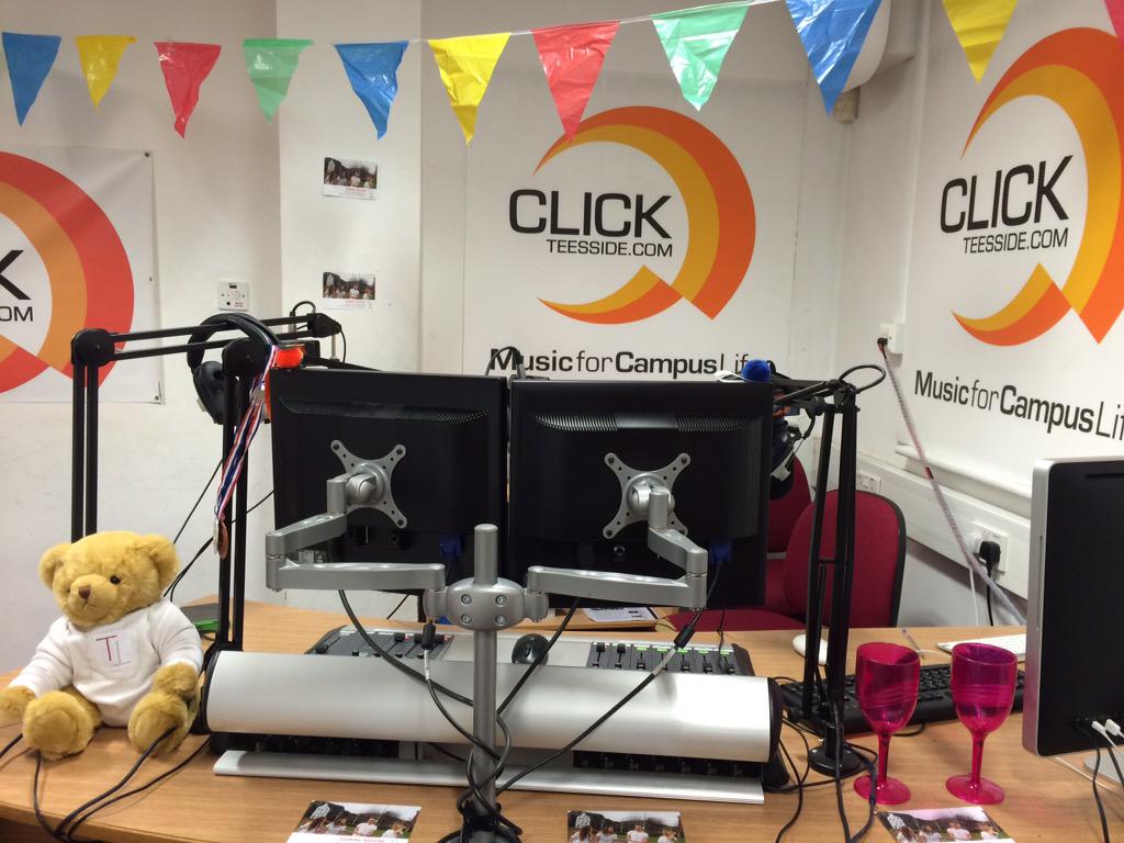 TouringTeesside's tweet photo. We're in the @clickteesside studio getting everything sorted for our show that goes live in just under an hour! http://t.co/npVL14lpzv