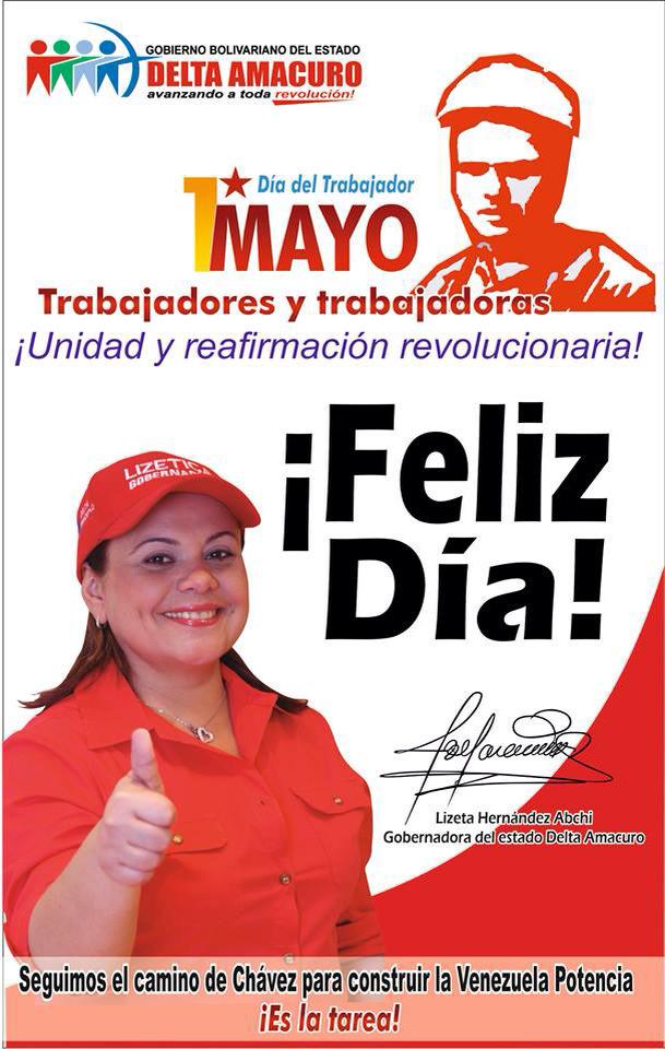 GobLizeta's tweet photo. !Celebremos juntos este maravilloso día!  #SomosPatriaTrabajadora #SembrandoElSocialismo #ElDeltaEsPaz http://t.co/lriQ5cIjSv