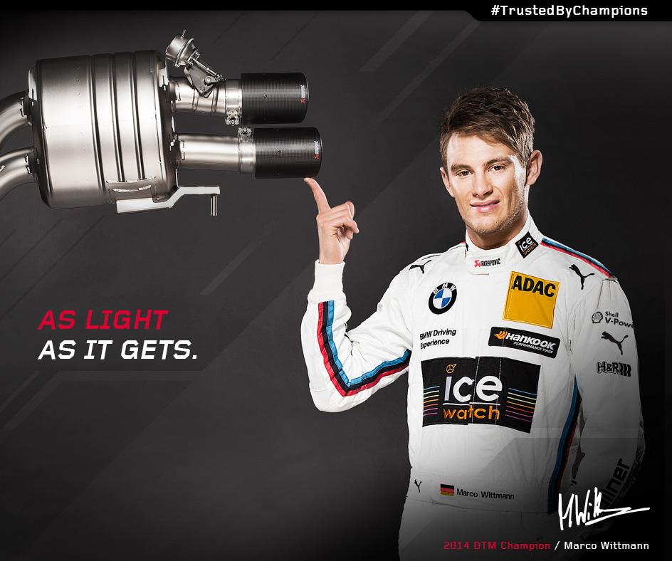 myAkrapovic's tweet photo. New season, new challenges. The same exhaust system.
#TrustedByChampions #Akrapovic #DTM #TitleDefender http://t.co/QKGJew7iWk