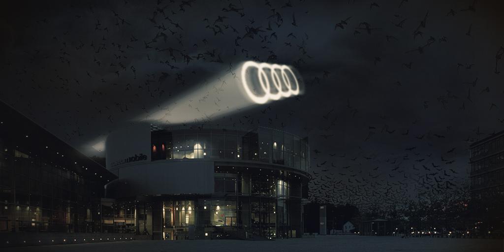 AudiOfficial's tweet photo. We light up dark nights.
#BatmanDay #Audi #laserlight http://t.co/U7qPyRTfHP