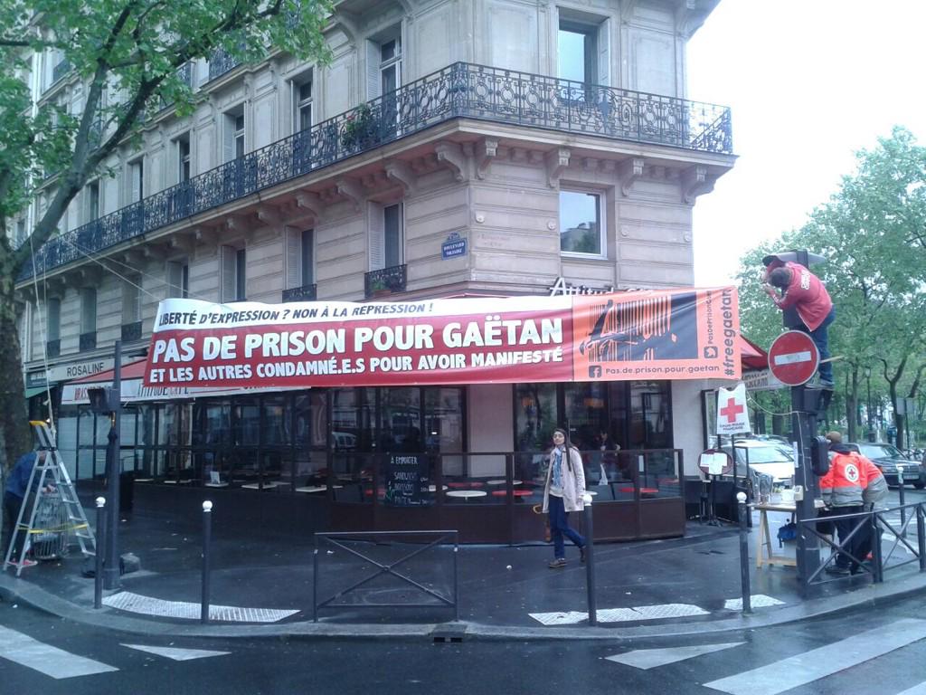 PasDePrisonGaet's tweet photo. À Paris ce 1er mai, contre la répression #FreeGaetan ! http://t.co/bstNai2Iw5