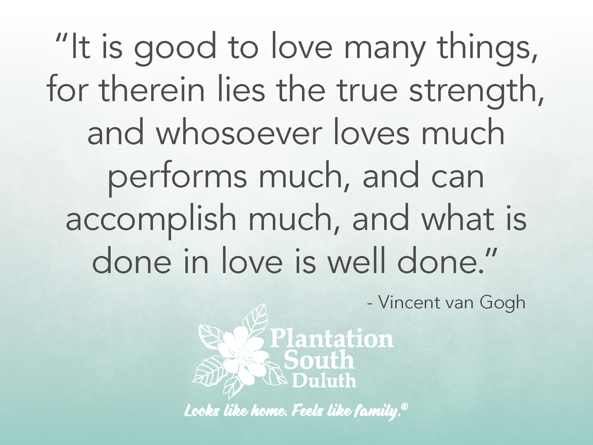 PlantationSD's tweet photo. “It is good to love many things, for therein lies the true strength..." -Vincent van Gogh http://t.co/35BvuLJd1X