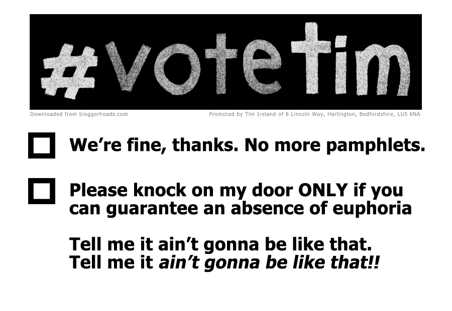 bloggerheads's tweet image. The second #votetim #doorposter.
Print to A4 and attach to door.
This one's #milibrand-themed.