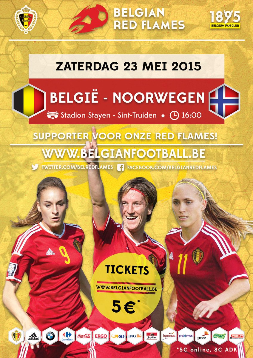 #Flametime!! Kom op 23 mei in Sint-Truiden supporteren vs Noorwegen! Tickets 5€! bit.ly/brfbelnornl