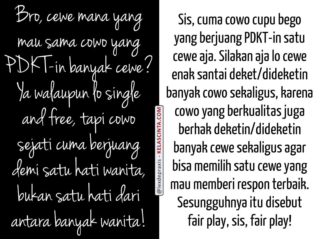hitmansystem's tweet photo. Cewe punya banyak gebetan wajar,
cowo punya banyak gebetan juga wajar..

FAIR PLAY! http://t.co/CE4ZW0V6JP