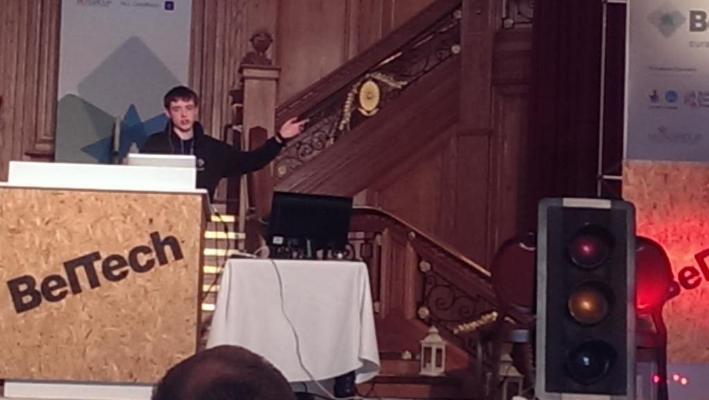 gonetside's tweet photo. @gbaman1 makes #TechDoCoolStuff @beltech2015 
With @Raspberry_Pi 
Who owns the Traffic lights? http://t.co/OVo6hoJEy0