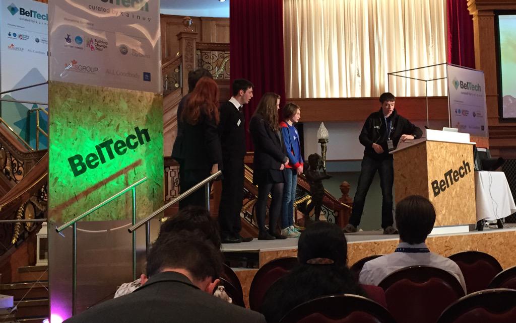 thomas_d_gray's tweet photo. Brave volunteers for @gbaman1 - they have no idea what's going to happen. Neither do I. Scared now. @beltech2015 http://t.co/2tJwmeXERS