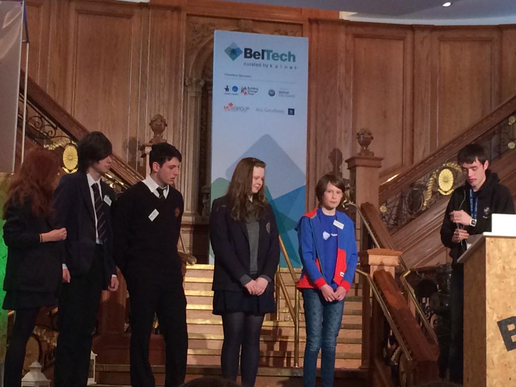 TechAdventureUK's tweet image. Vivienne volunteering on stage with @gbaman1 and she&apos;s in charge :) @ggulster #pacman