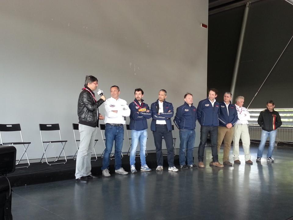 SennaTribute's tweet photo. Team Orobica Rally Raid con Giancarlo Bruno sul palco del #PassionDay http://t.co/o2uZCkWL4i