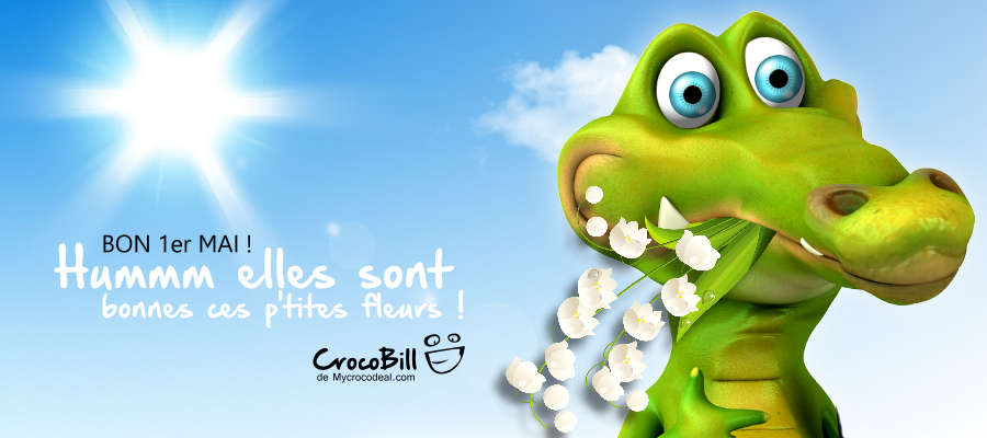 CrocoBill_off's tweet photo. Hummm miam miam ! Ca ne se mange pas le muguet ? Ah merde ! Bon #1Mai ! #CrocoBill #Mycrocodeal #muguet #bonheur http://t.co/JO40LG4FcV