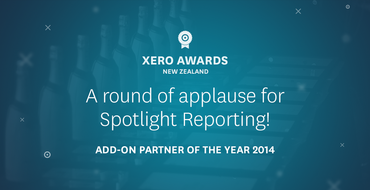 Xero Partner Awards NZ 2014: Add-on Partner of the Year: Spotlight Reporting <a href="/spotlightrep/">Spotlight Reporting</a> #xerocon