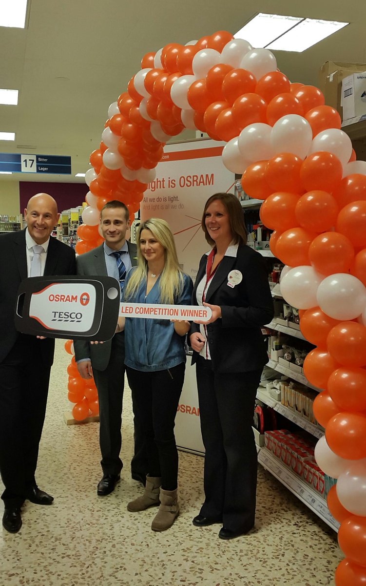 OsramUK's tweet photo. We're excited to be presenting the Vauxhall ADAM JAM to our lucky #winner today! @Tesco #DriveAwayWithLED http://t.co/wBRyo2J1xX