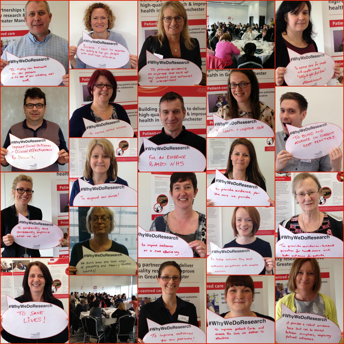 We've created a collage of #whywedoresearch images from our #woundsresearch workshop yesterday. Some great words!