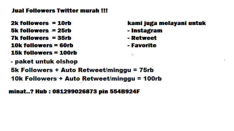jual followers twitter murah Hub/WA: 081299026873 #TheWorldofAliandoSCTV  #YouWillAlwaysBeZaynMalik1D #NET2_ICA