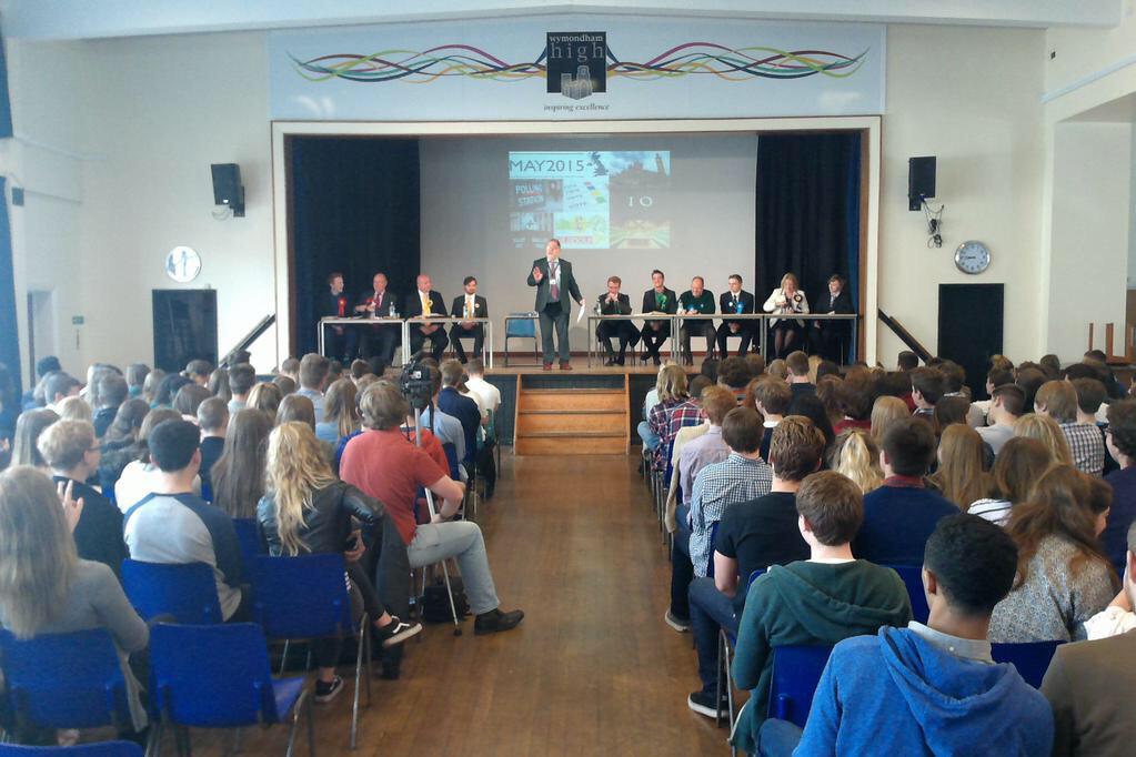 MPGeorgeFreeman's tweet photo. Democracy alive and well at @WyHighAcademy Hustings this am: rlly thoughtful Qs on Trident, Debt, EU, Cannabis +more http://t.co/soGIgkAqrk