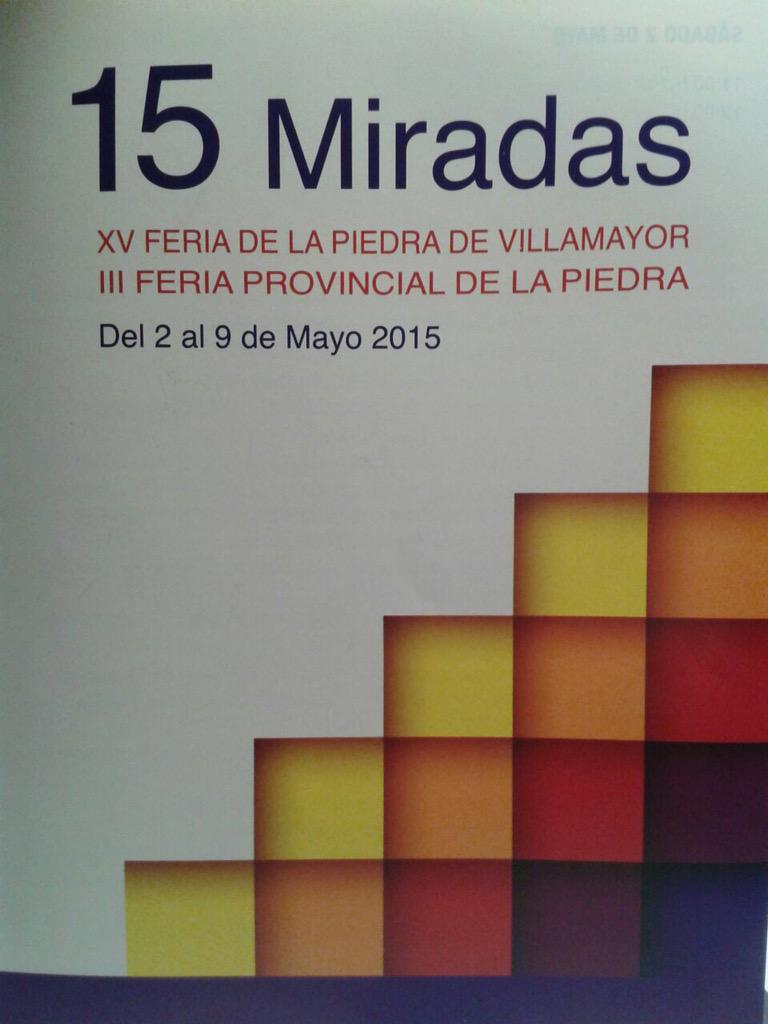 Inauguración de la XV feria de piedra <a href="/AytoVillamayor/">Ayto Villamayor</a> Cartel de Víctor Domínguez alumno titulado de la @EASSalamanca