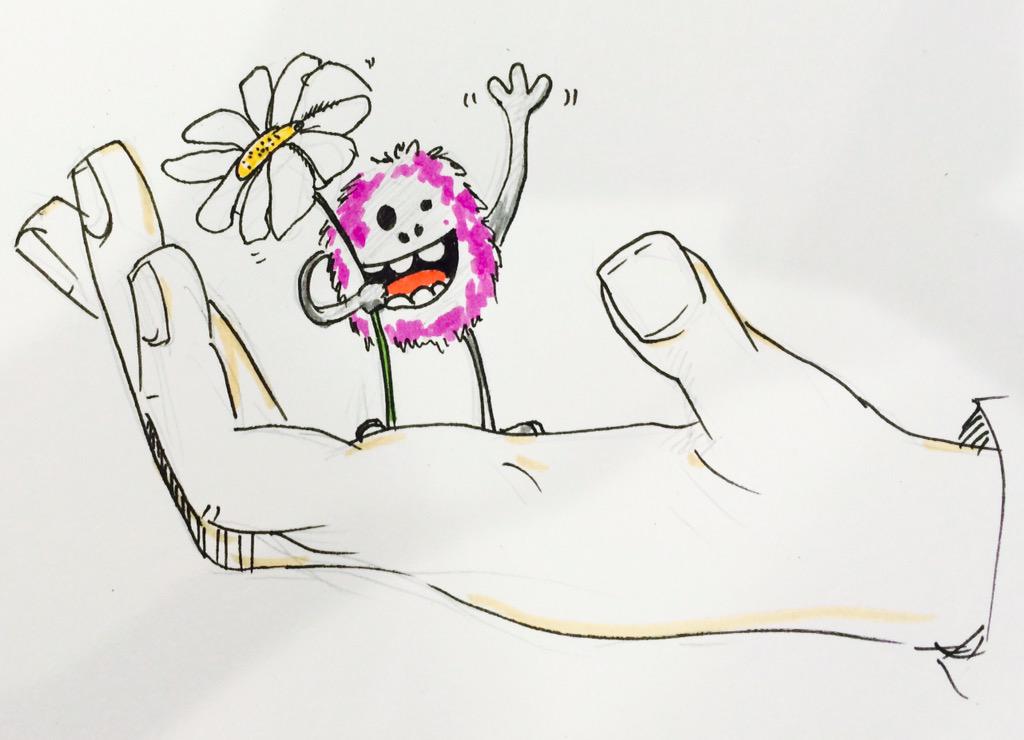 Lilesey's tweet photo. @Daily__Doodle here's #MyMiniMonster http://t.co/QtSrna8DBa