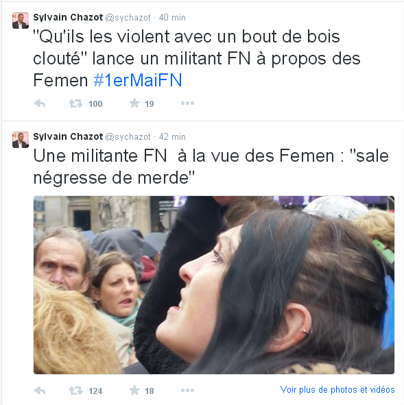 DelphineLegoute's tweet photo. Le vrai dépôt de gerbe, c'est maintenant #1ermaiFN http://t.co/9BsUHXqBrl