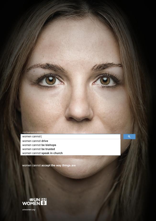 pranesh's tweet photo. Amazing @UN_Women posters on our shameful prejudices - using Google autosuggest  http://t.co/kHfkPbiLp6 h/t @shyamuw http://t.co/FFr0VukUy0
