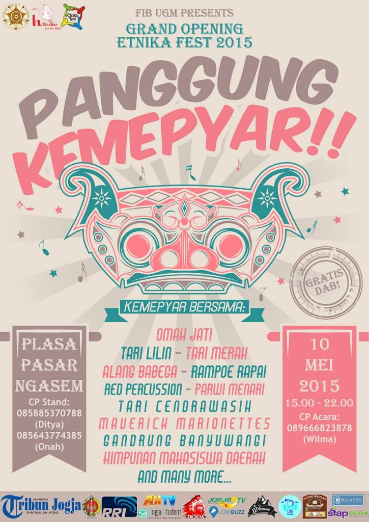 Etnika Fest FIB UGM (@etnikafestfib) on Twitter photo <a href="/paramadaya/">PARAMADAYA</a> Etnika Fest | Panggung Kemepyar | 10 Mei '15 - 15.00 till drop | Pasar Ngasem Jogja | Don't miss it :D <a href="/paramadaya/">PARAMADAYA</a> Etnika Fest | Panggung Kemepyar | 10 Mei '15 - 15.00 till drop | Pasar Ngasem Jogja | Don't miss it :D