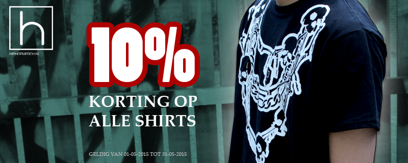 MAANDAANBIEDING 'MEI': 10% korting op alle shirts. Bekijk alle items: bit.ly/Hiphopmerch-SH… | #shirts #Tshirts #sale