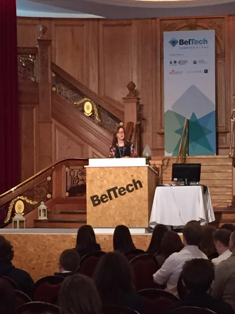 culturetechfest's tweet photo. Our own @RachelMcDCT chatting @MinecraftEdu #BelTech15 #redon http://t.co/68YnNNR7c0