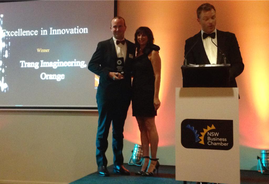 WesternNSWBC's tweet photo. Congrats to Excellence in Innovation winner – David Finlay @TrangImagineeri! @ABCCentralWest @NSWBC @CWD_Orange http://t.co/WnjPYdCo5r
