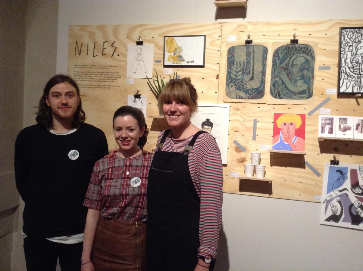 PrintWorkshops's tweet photo. Met ex-Graphics students Joe, Caroline, Alice and Will at Pick-Me-Up, Somerset House, London this week.@ArtBathSpa http://t.co/8I5dN1ll7W