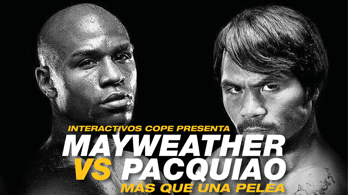 COPE's tweet photo. #INFOGRAFÍA: @FloydMayweather vs. @MannyPacquiao, el combate del siglo http://t.co/OvrLPWmMHf #MayweatherPacquiao http://t.co/Kp8XfN2TIL