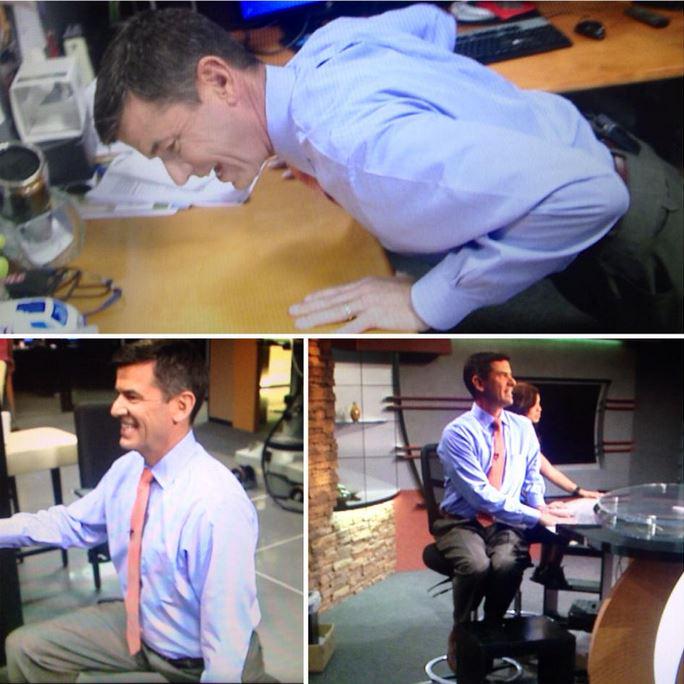 VickyEvansTV's tweet photo. #WildWorkouts Day 5! @TGDaybreak joins me today for a burst workout if you're stuck @ the office! 7am on @ch2daybreak http://t.co/VLNlald4wV