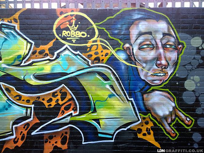 LDNGraffiti's tweet photo. #RIPKingRobbo #Graffiti #StreetArt by @TizerOne & Kems in East #London http://t.co/GVbhjy2dmB