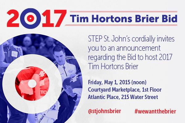 Join us today at Atlantic Place to celebrate our official 2017 Brier Bid submission to <a href="/CurlingCanada/">Curling Canada</a> @DestinationSJ