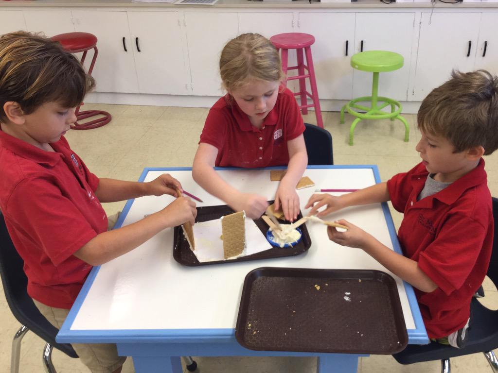 stmkindergarten's tweet photo. This week in the STeaM lab, K students built houses for the three little pigs that could withstand the Big Bad Wolf! http://t.co/osWimAVMy1