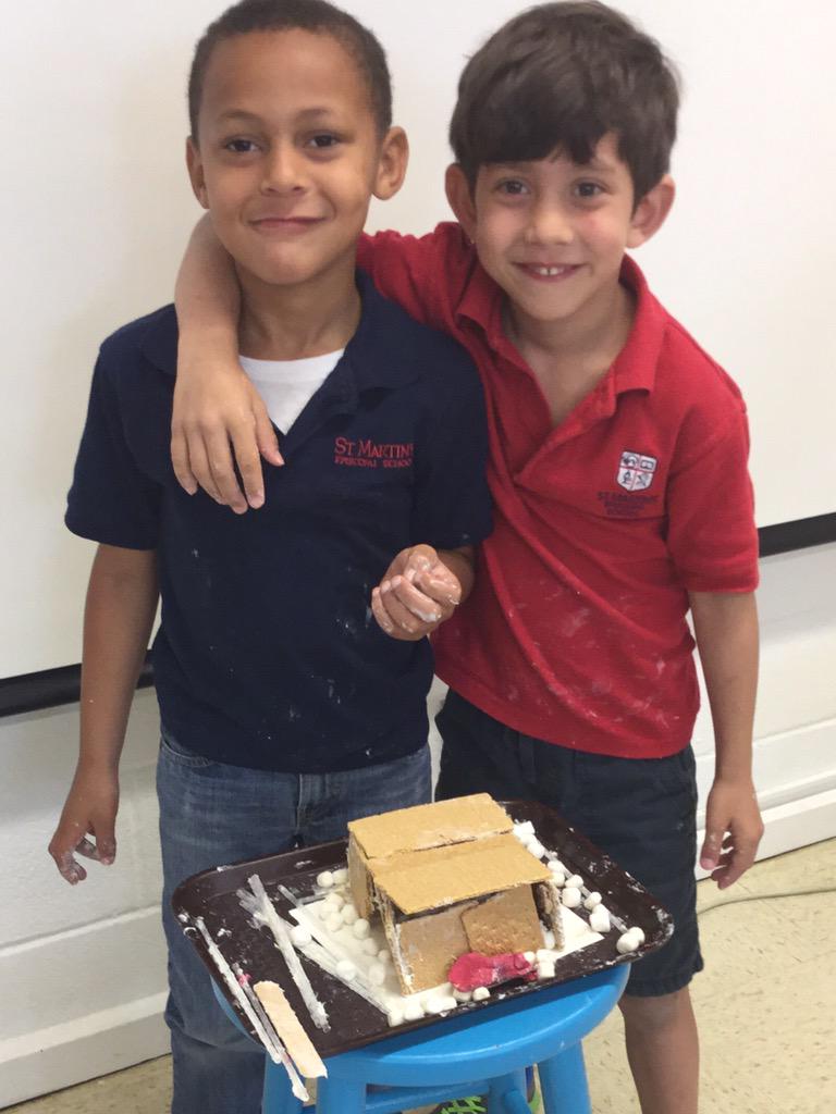 stmkindergarten's tweet photo. This week in the STeaM lab, K students built houses for the three little pigs that could withstand the Big Bad Wolf! http://t.co/osWimAVMy1