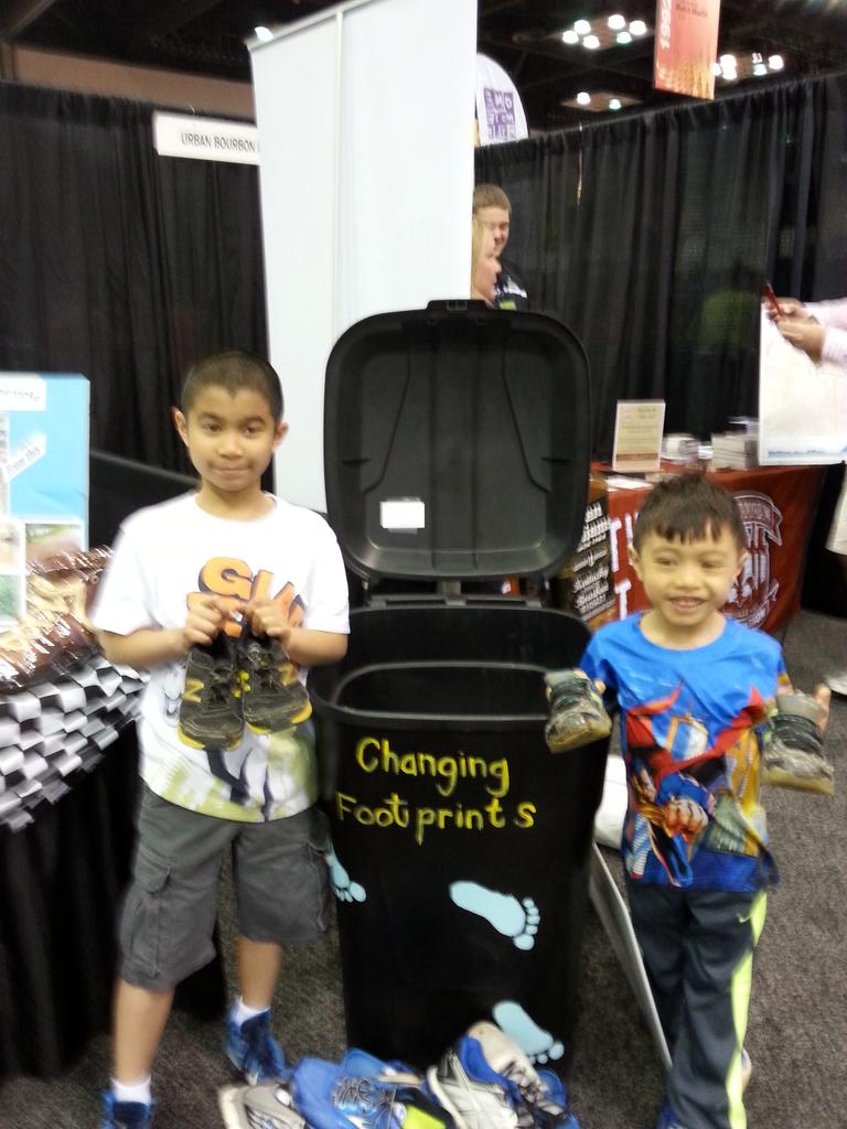 These 2 little guys came back with more shoes this year!