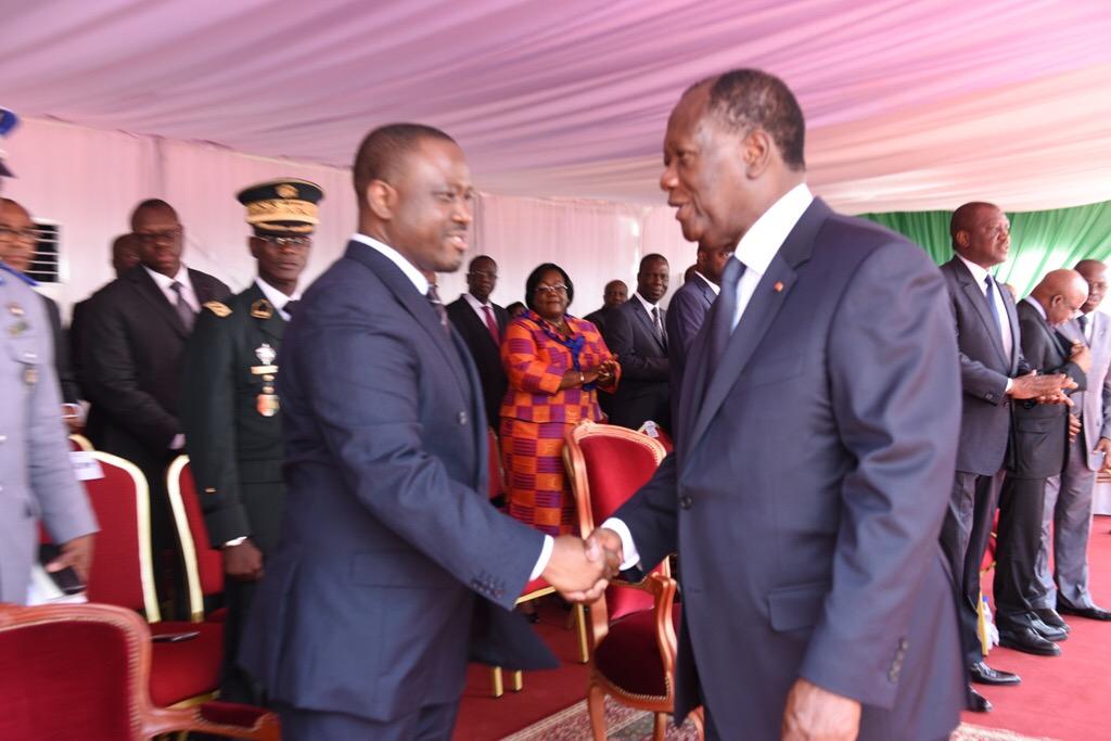 husseinkouame's tweet photo. Le PAN @SOROKGUILLAUME aux côtés du PRADO pour la célébration de la fête du travail au Palais présidentiel #ci225 http://t.co/fS4iCZIrVh