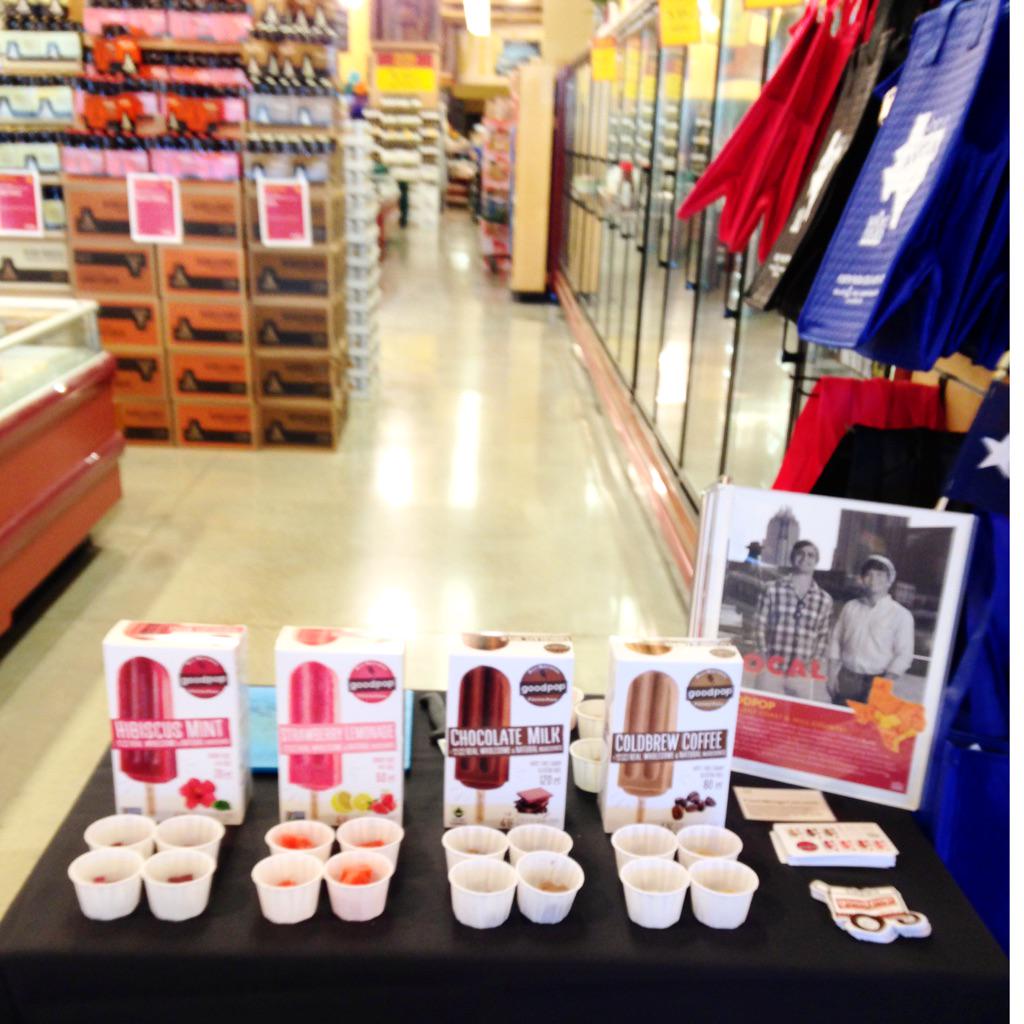 GoodPop's tweet image. Get some @GoodPop tastings in today at the @WholeFoodsATX Lamar location! #freepops #sunnyday #wholefoods ☀️