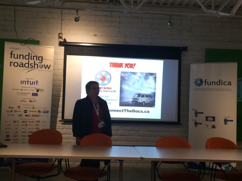 LTayara's tweet photo. @HybridCinema also travelled across canada to meet her community just like @Fundica roadshow #FRS2015 http://t.co/0PnZgicbMY